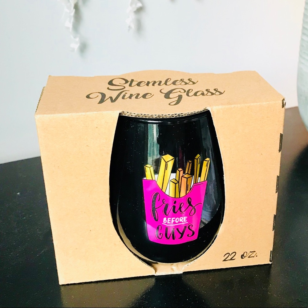 Stemless wine glass